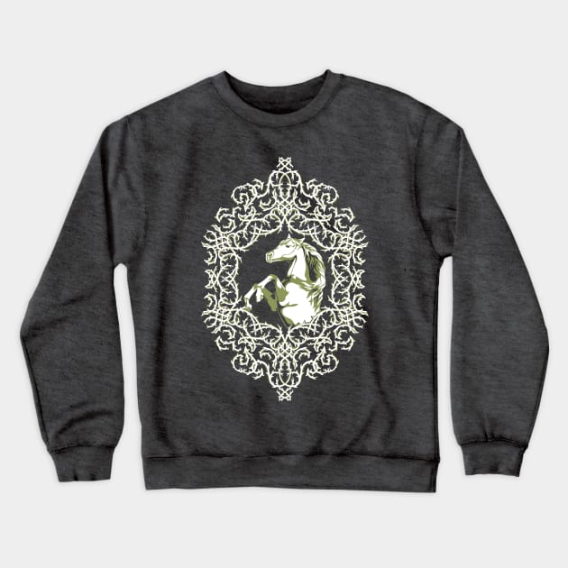 Thorn Horse Frame Crewneck Sweatshirt by polliadesign